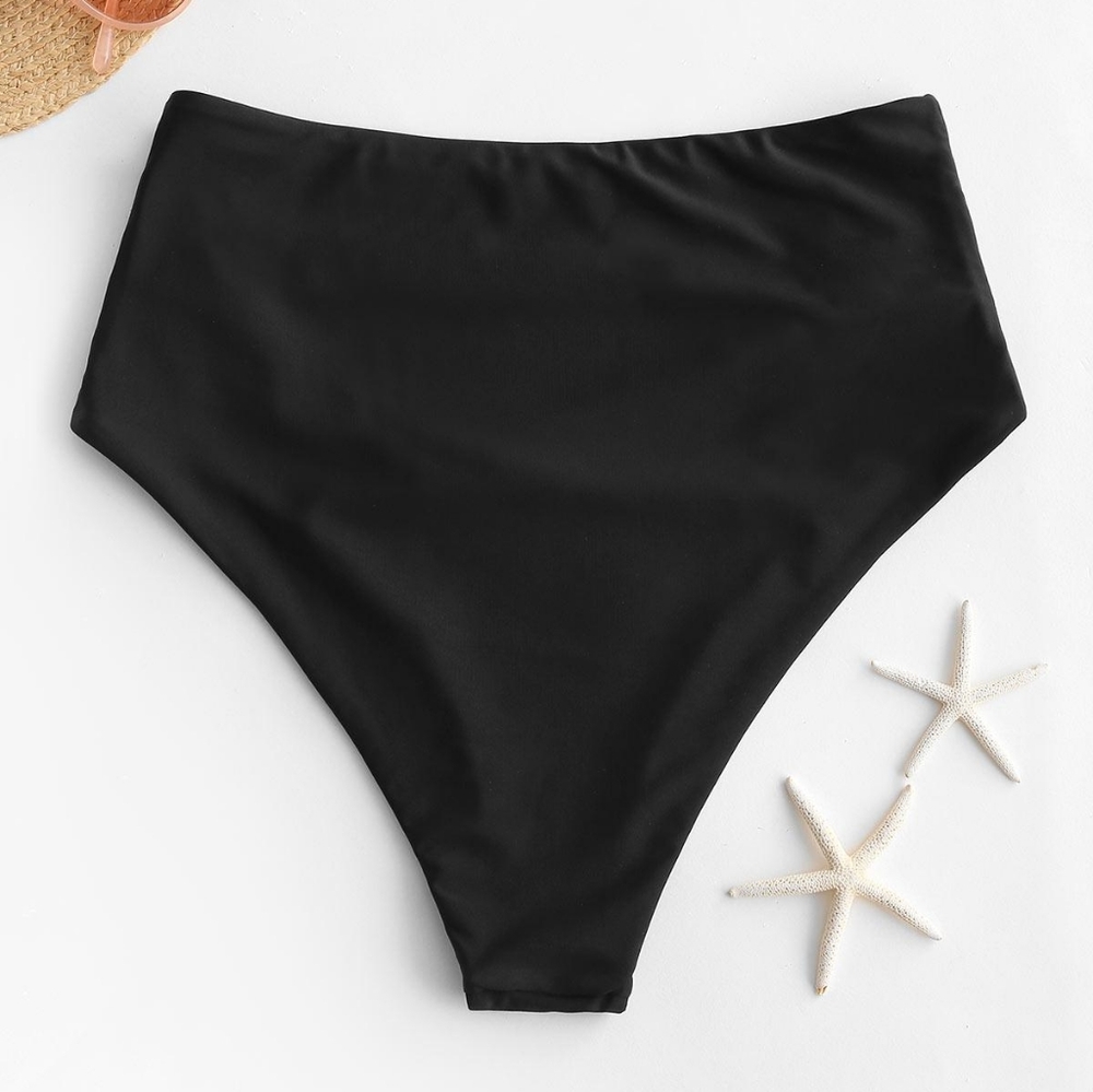 ZAFUL Full Coverage Tummy Control Bikini Bottom - Black XL